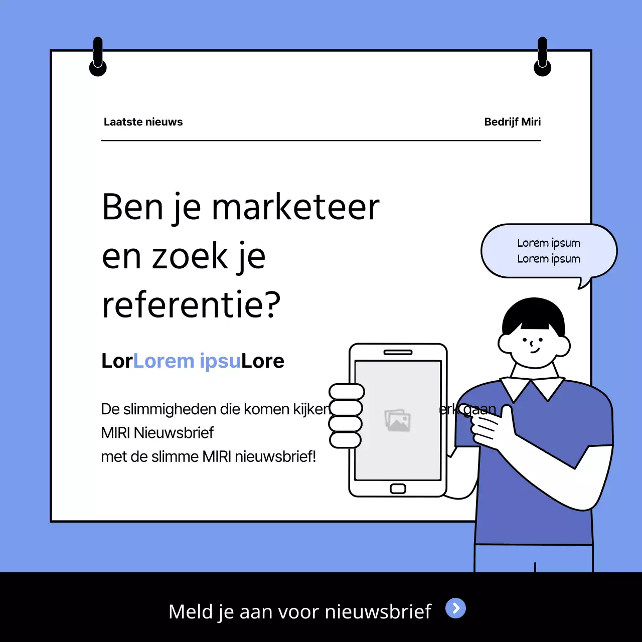 Blue's Eenvoudige Marketing Nieuwsbrief Rapport