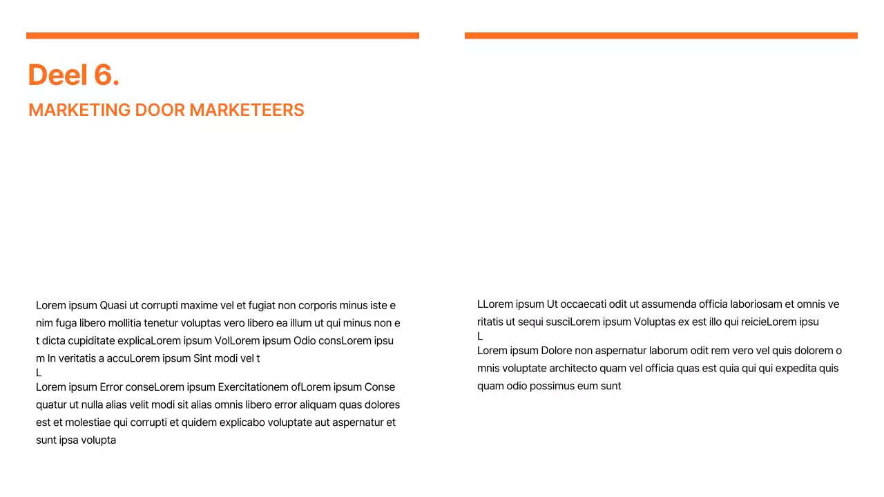 Rapport over moderne marketingtrends in oranje