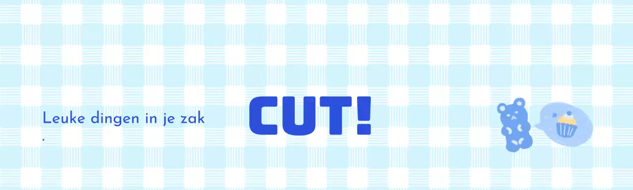 Geruit en schattig karakter merchandise kopspijkertje