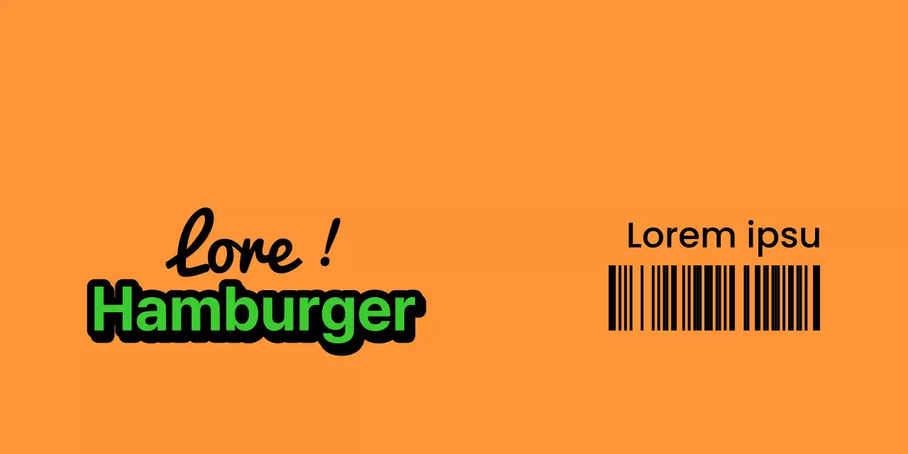 Merchandising arancione e verde a marchio Heathertack per hamburger fatti a mano