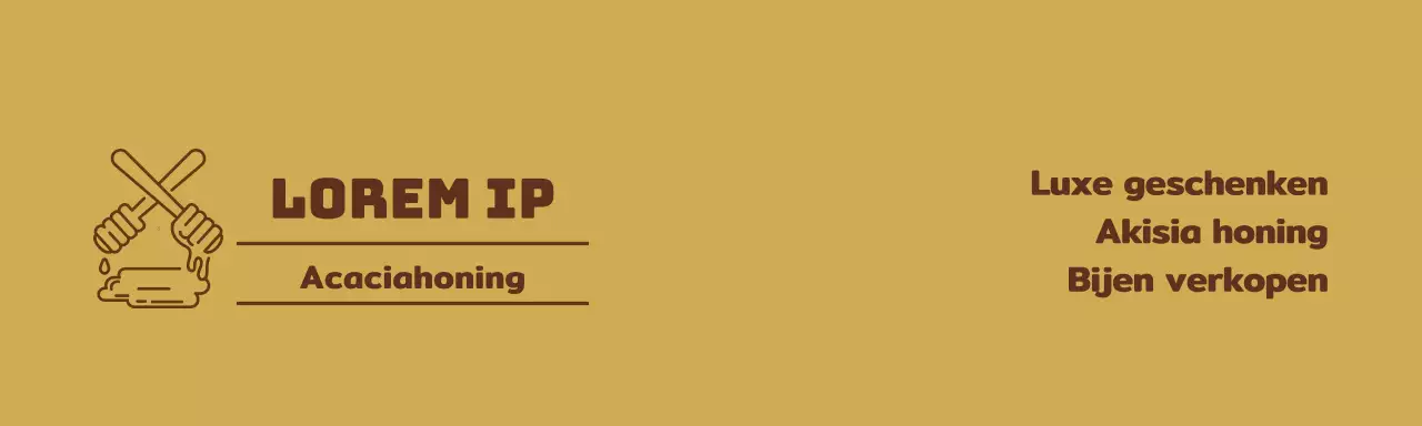 Productverpakkingen ontwerpen voor een honingwinkel in goud