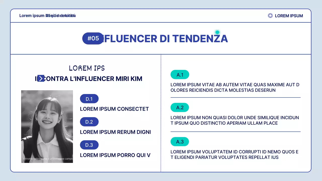 Un semplice rapporto sulle tendenze di marketing in blu navy e menta