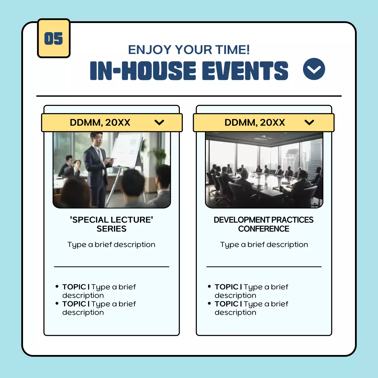 Blue Modern Training Promotion Instagram Carousel