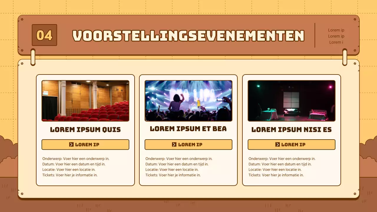 Een eenvoudige geelbruine nieuwsbriefgids voor cultureel toerisme