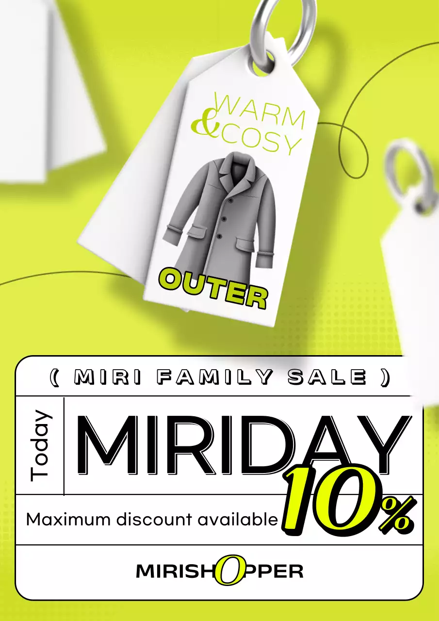 Green Trendy Sale Promotion Poster