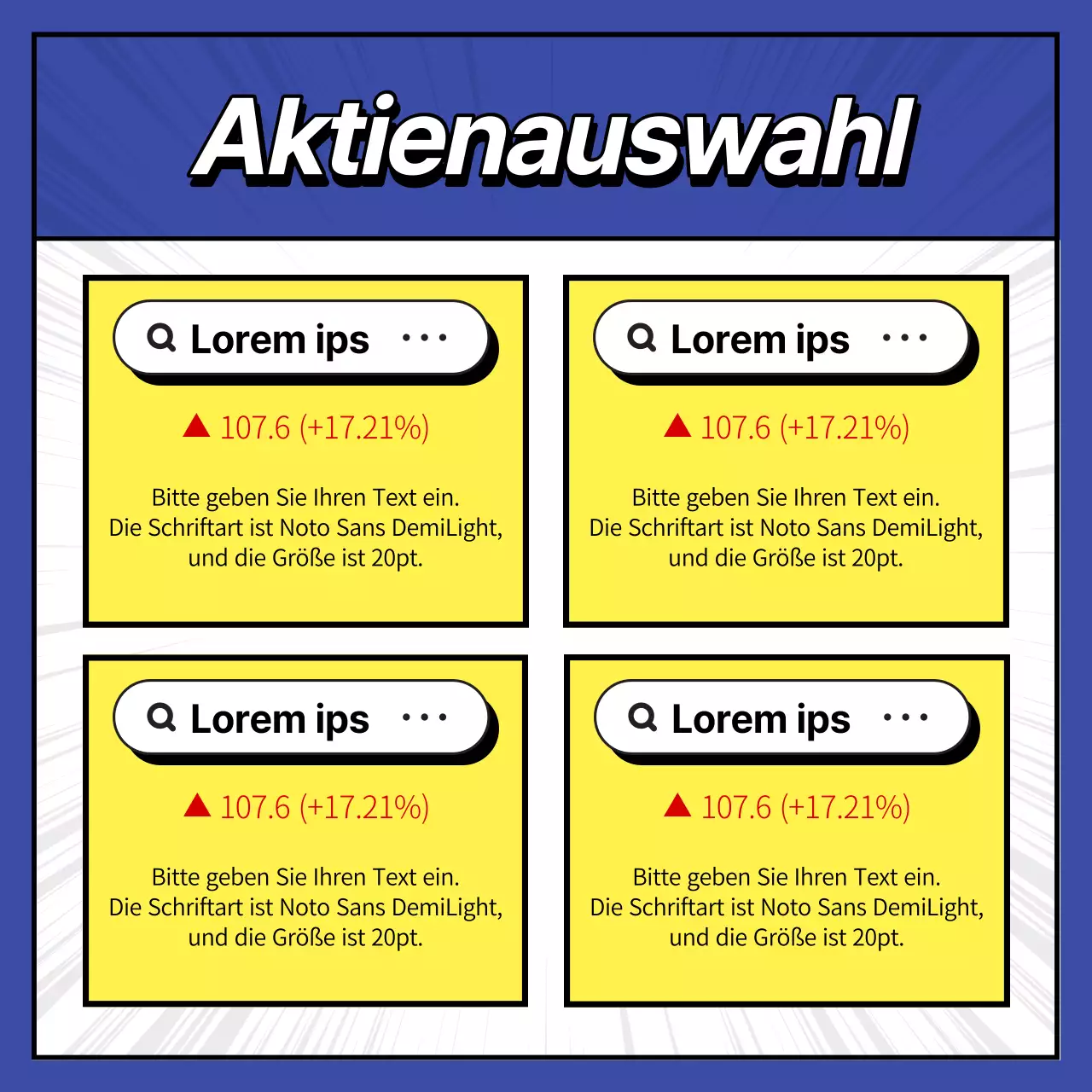 Blaus witzige Münz-Informationsbeiträge