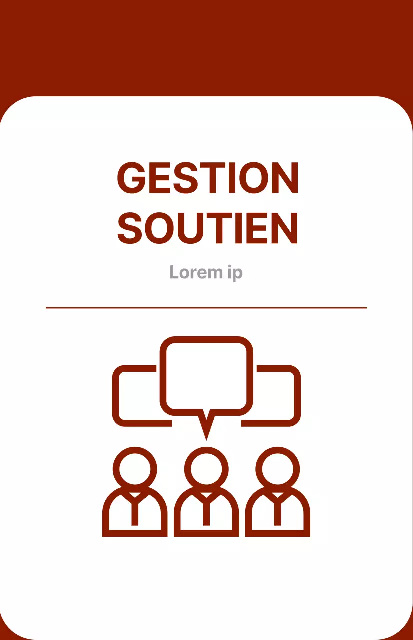 Guide des services de l'entreprise avec un concept rouge audacieux