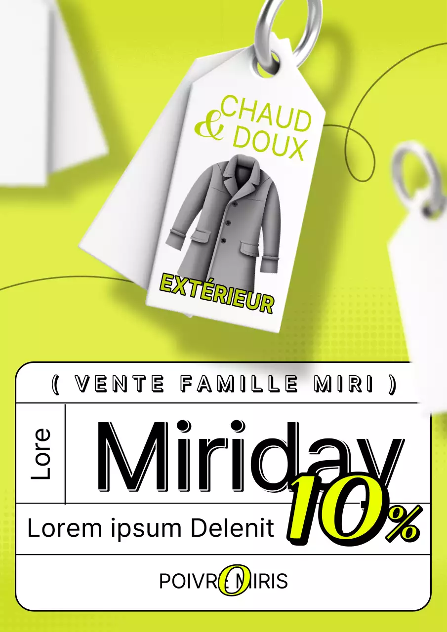 Des annonces de vente simples et colorées au néon