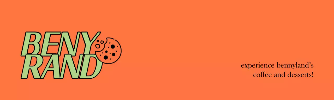 Orange and chartreuse header tack for bakery cafe cookie packaging