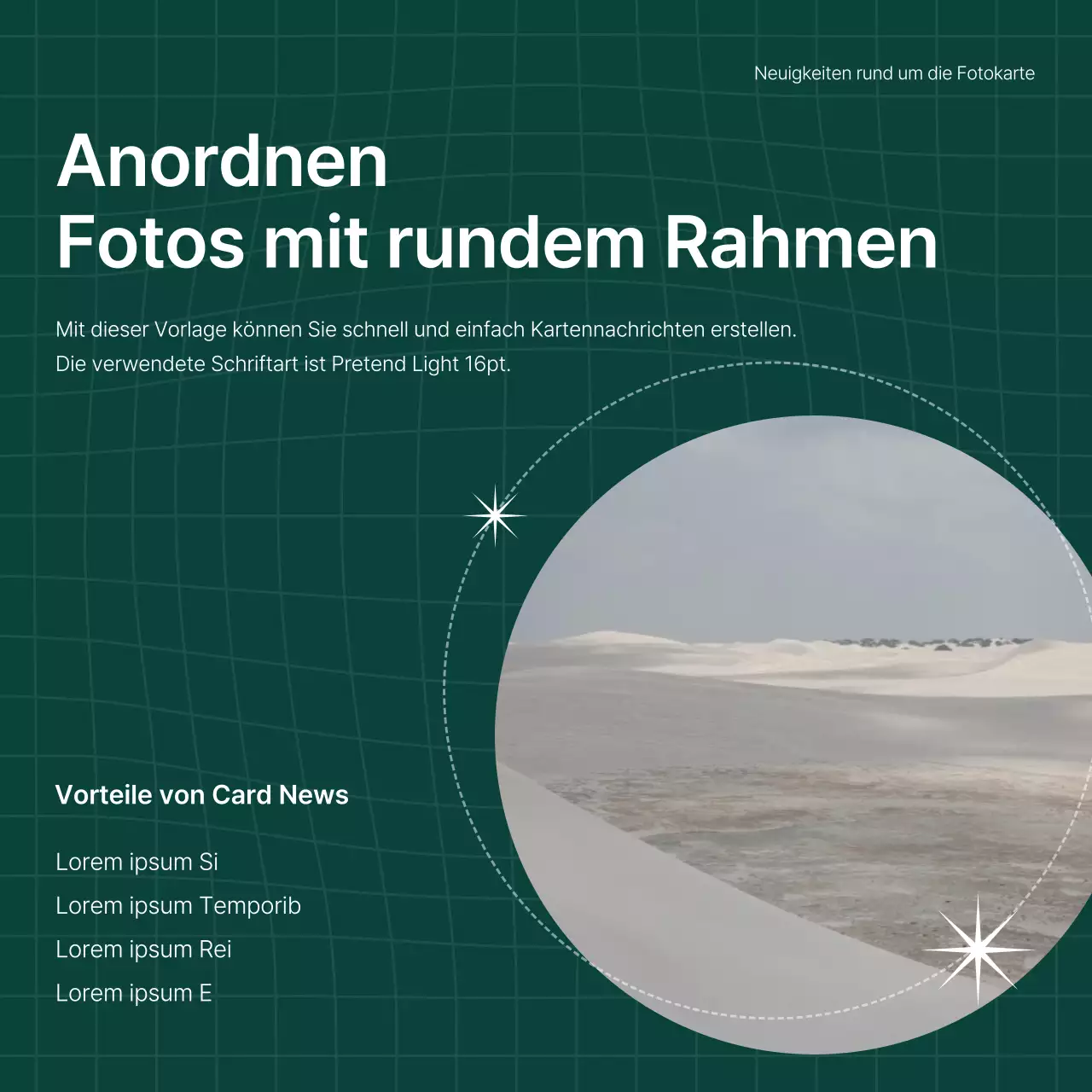 Förderung von trendigem Marketing in Grün und Weiß