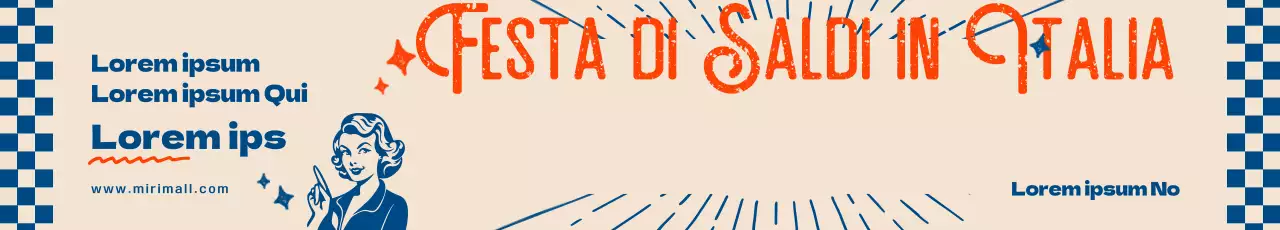 Uno sguardo all'evento retrò blu e rosso Korea Sale Festa