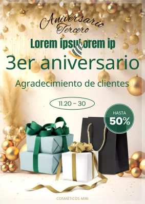 Promueva un lujoso acto inaugural en verde y dorado