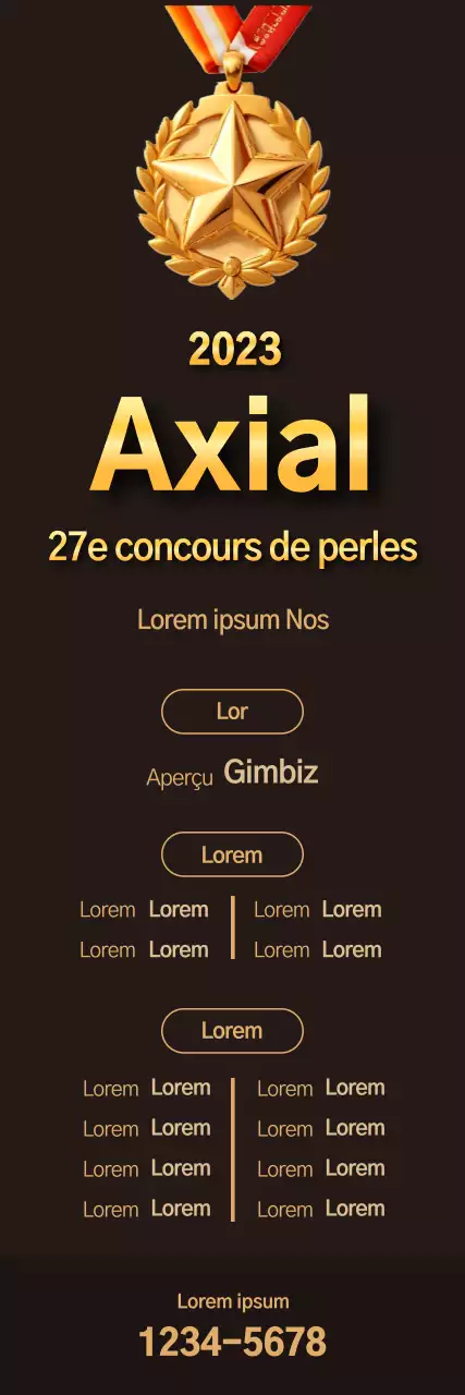 Promouvoir une liste de gagnants de concours avec une lune dorée sur fond marron