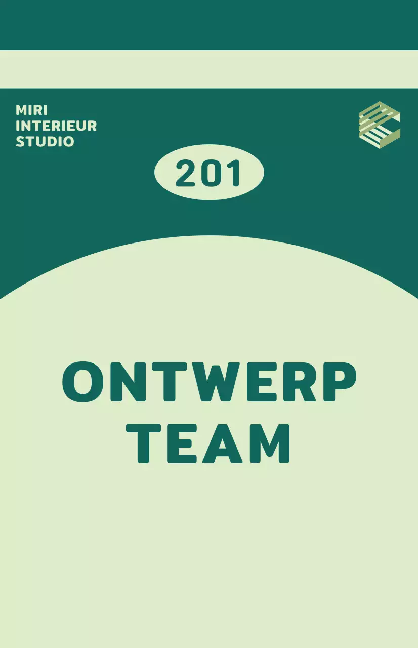 Affiliatie uitgelichte raamvlag met teamnaam in een groen kleurenschema