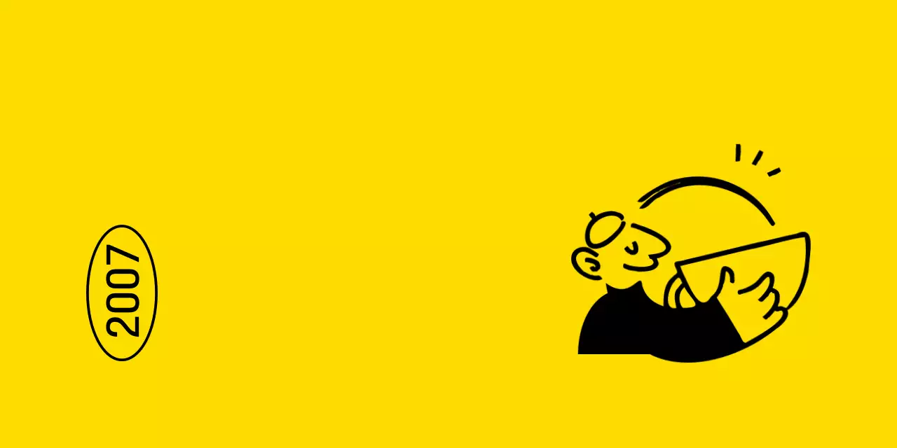 Etichetta di intestazione del merchandise con marchio del caffè giallo