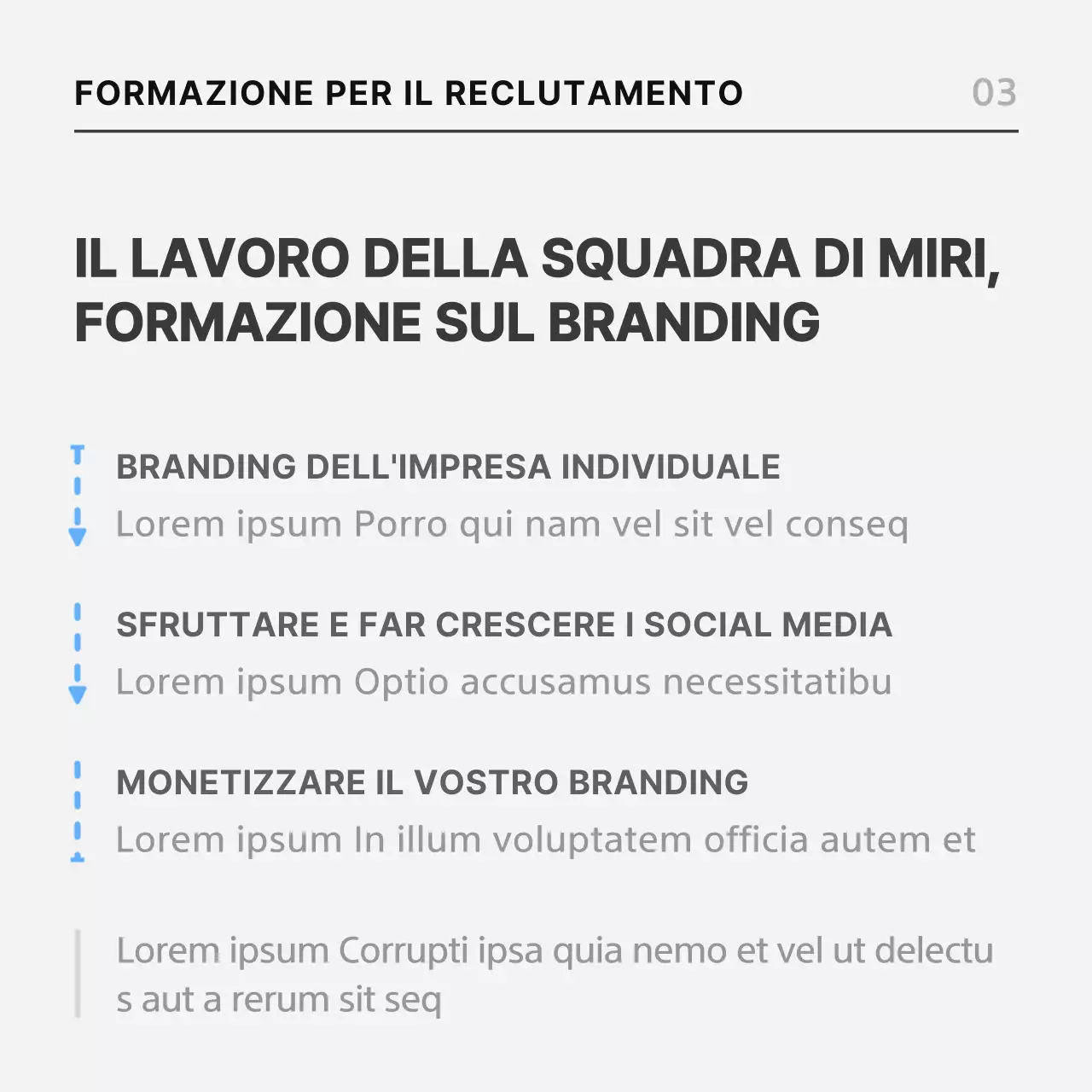 Un semplice annuncio di lavoro in nero e blu