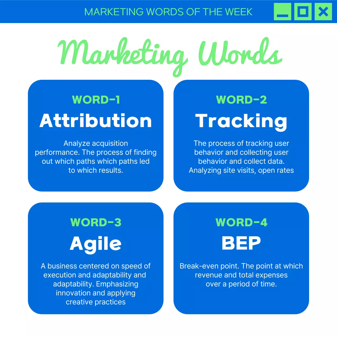 Blue Modern Marketing Newsletter Instagram Carousel