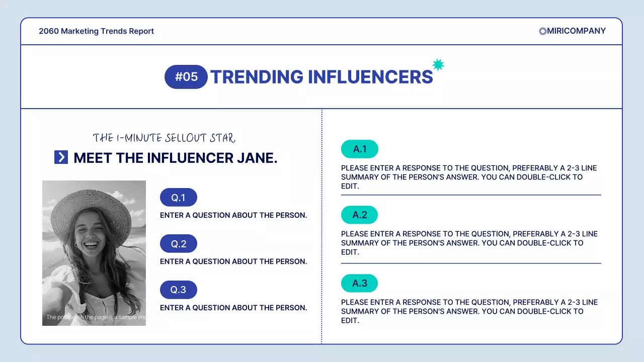 A Simple Marketing Trends Report in Navy and Mint