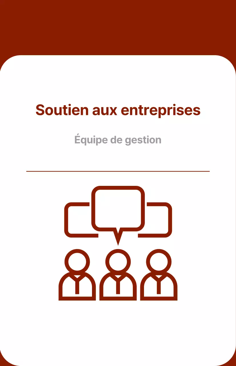 Guide des services de l'entreprise avec un concept rouge audacieux