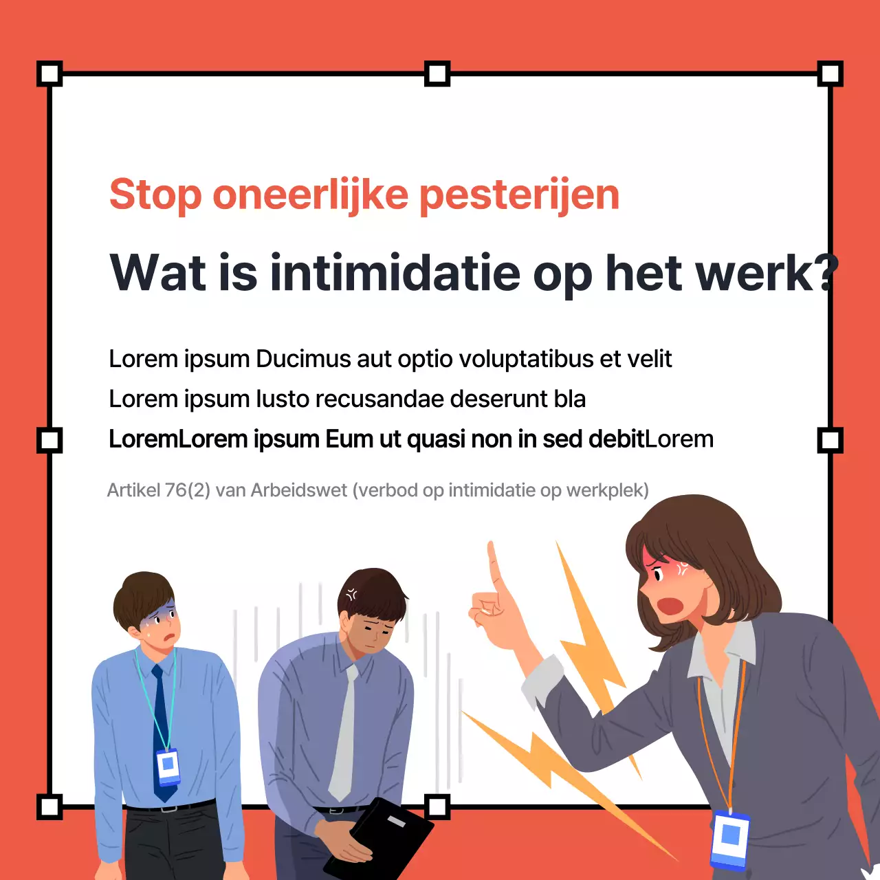 Een kitscherige rood met gele werkplek pesterijen OX quiz