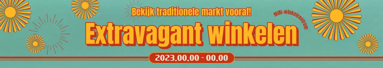 Korea Sale Festa shopping kortingen met retro-neutro kleurenschema's en retro grafische elementen