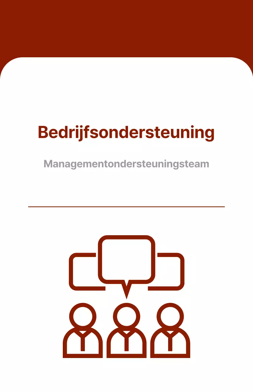 Gids voor bedrijfsafdelingen met een rood vet concept