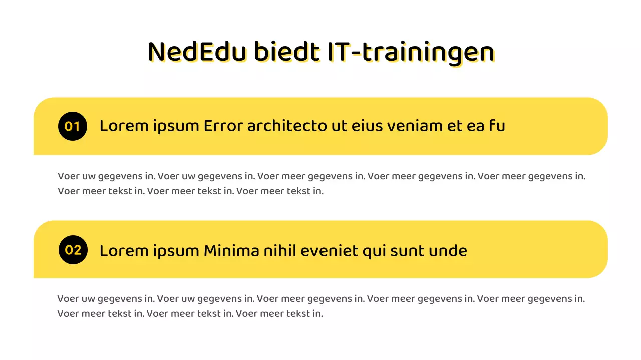 Eenvoudig IT-scorecardrapport met gele achtergrond