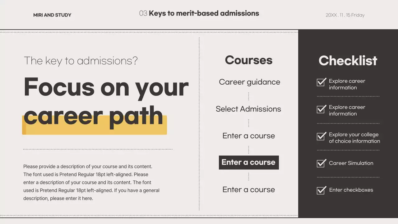옐로우 모던 입학 발표 프레젠테이션