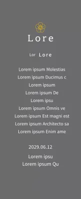 Auszeichnung Konzept Plakette mit Gold Linie Blumen