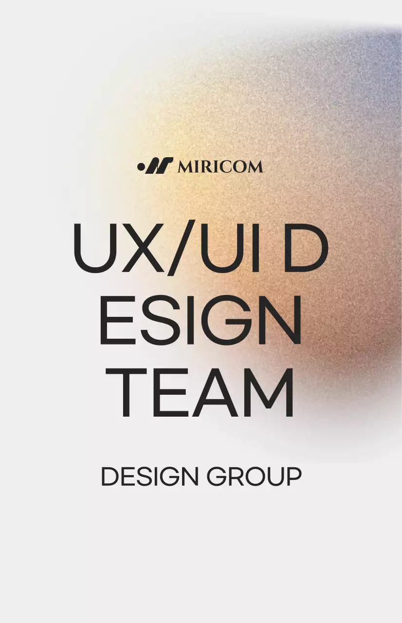 Simple department introduction with color noise illustration on off-white background