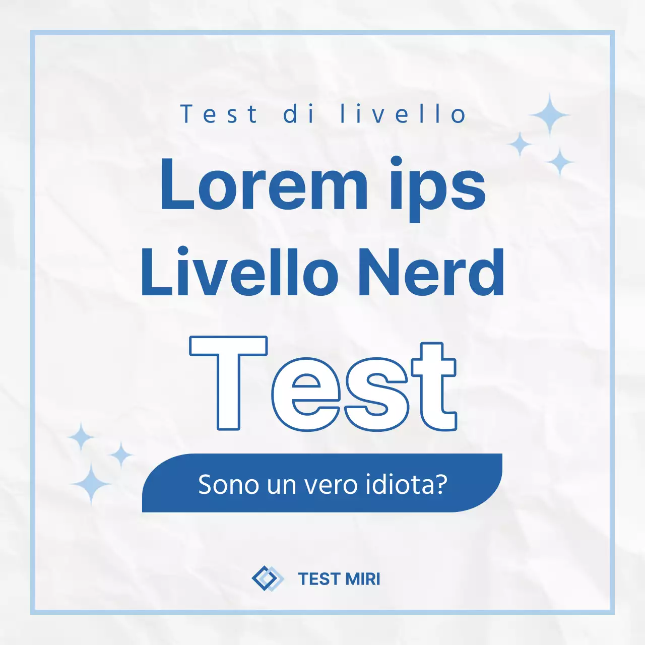 Un sondaggio kitsch in bianco e blu