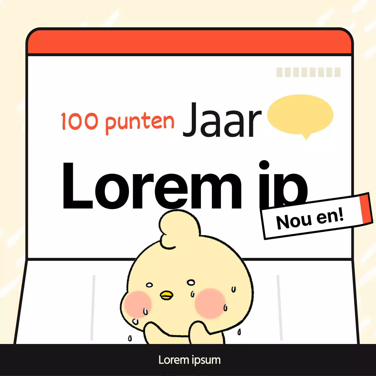 Gele en rode minimalistische creditcardadvertentie voor starters