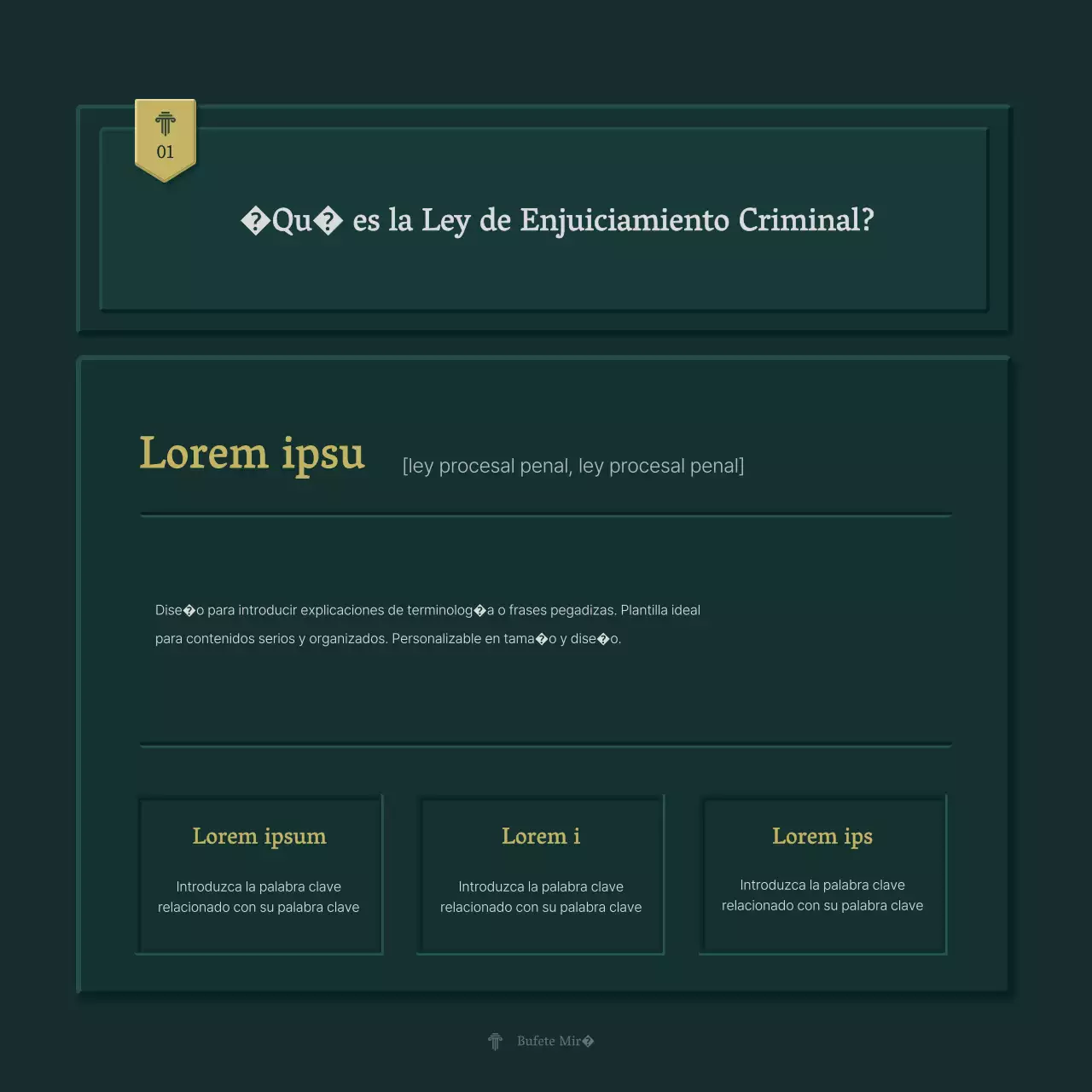 Perfil de empresa sencillo en verde y amarillo