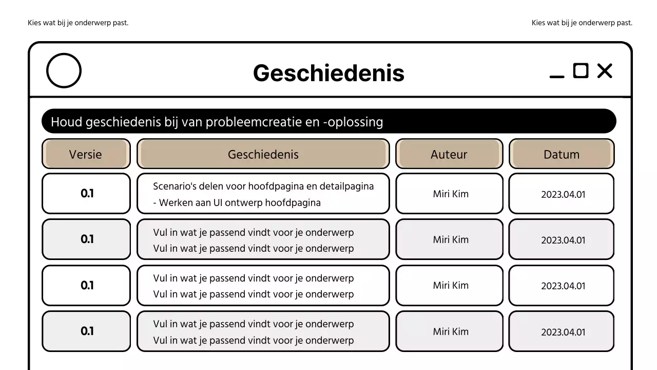 Een eenvoudige webpagina in beige