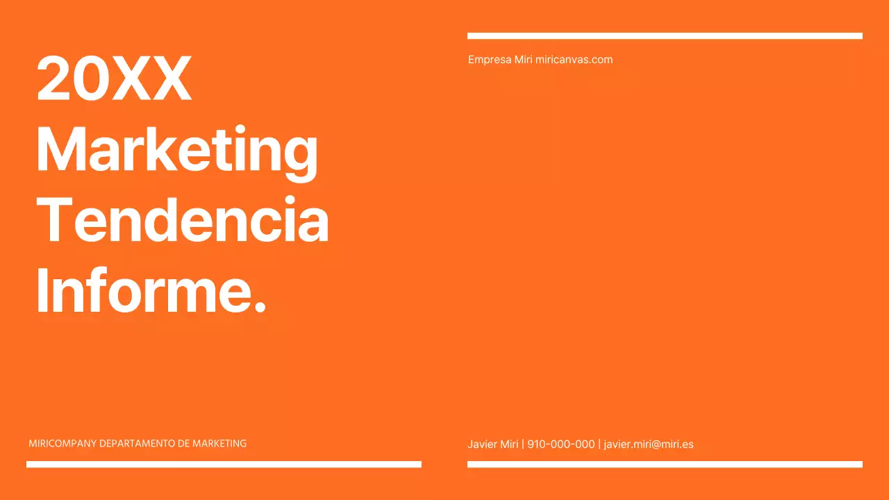 Informe sobre tendencias del marketing moderno en naranja