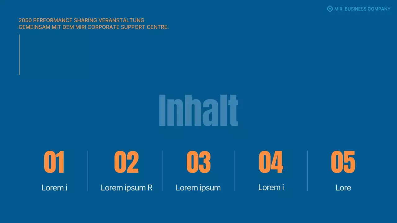 Eine einfache blau-orangefarbene Scorecard