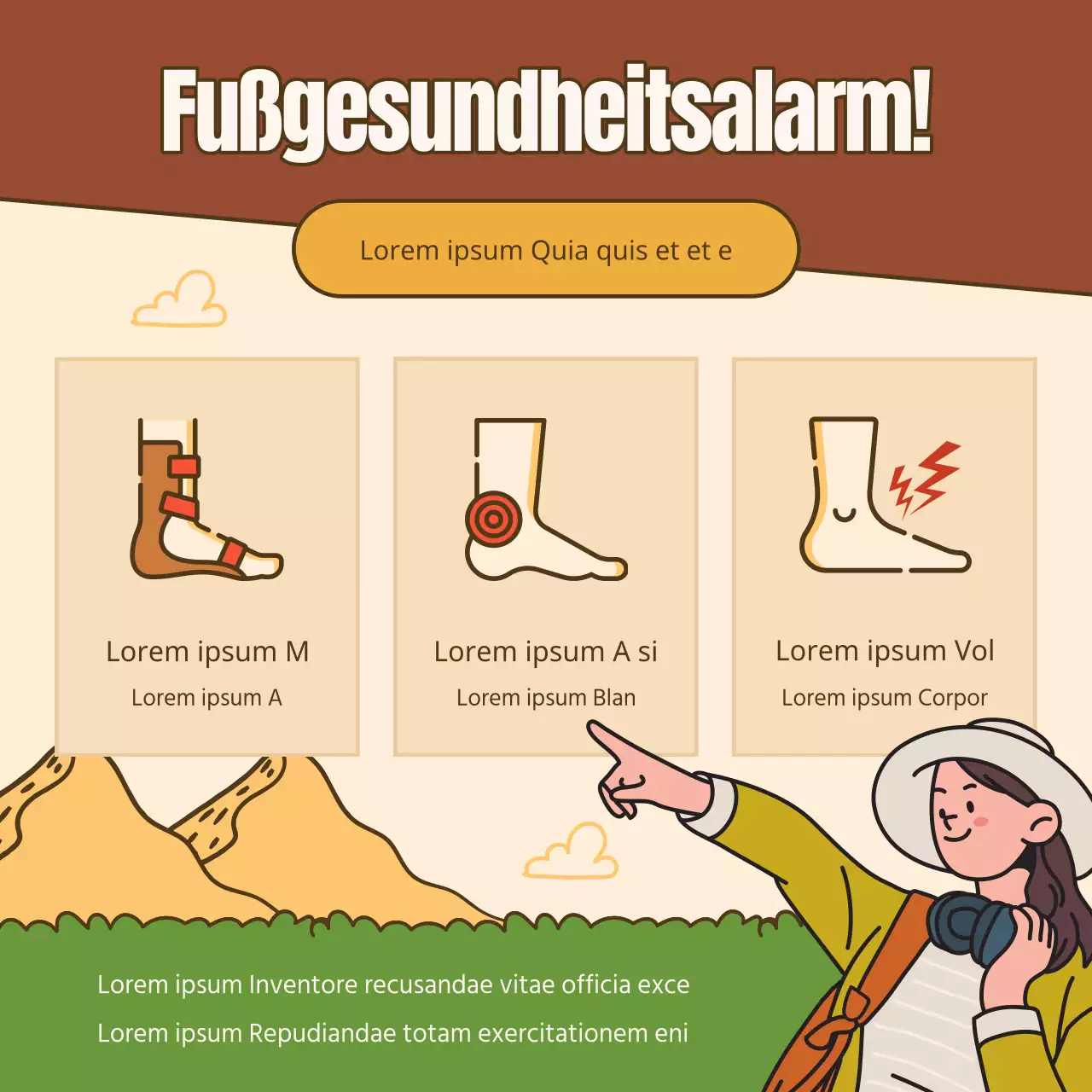 Ein Leitfaden für moderne Herbstwanderungen in Braun und Grün