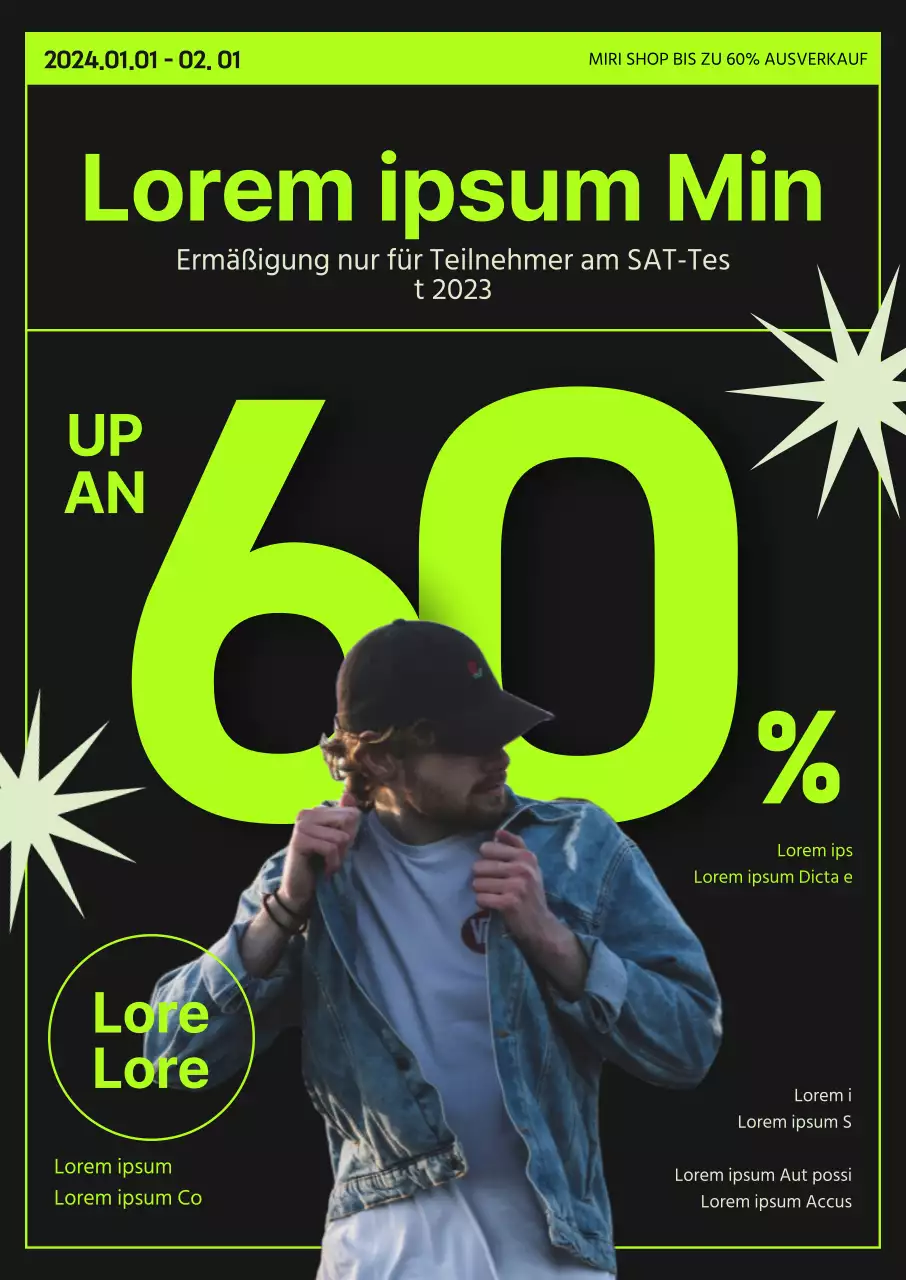 Schwarzer Hintergrund Hip student discount event