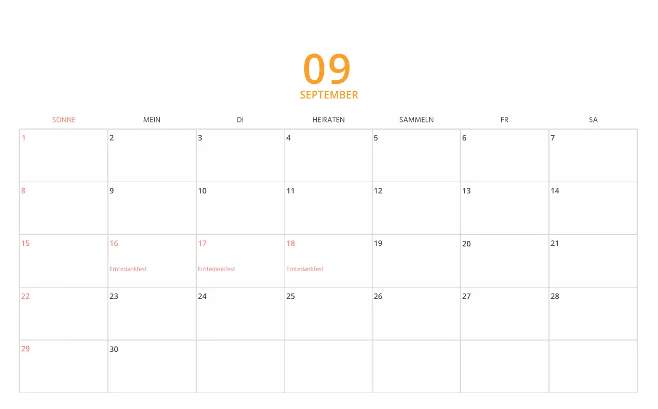 Niedlich illustrierter grüner Tischkalender mit Familienthemen