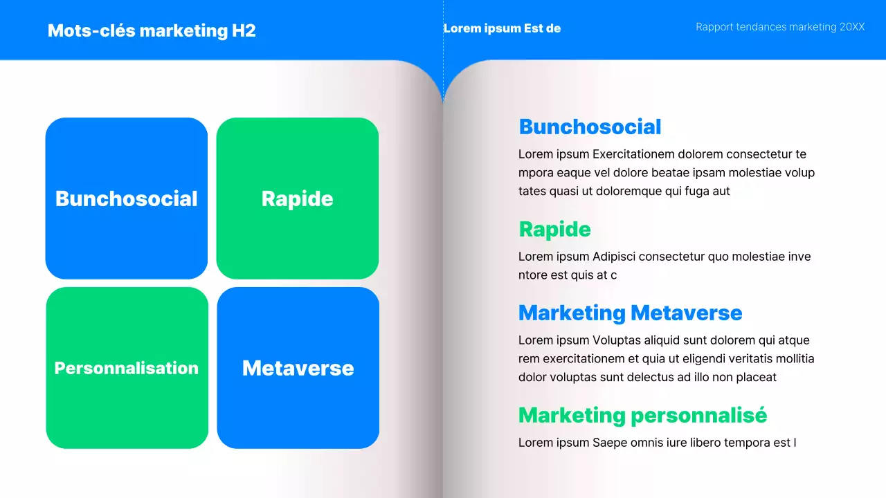 Rapport sur les tendances marketing de la Génération MZ en bleu et menthe