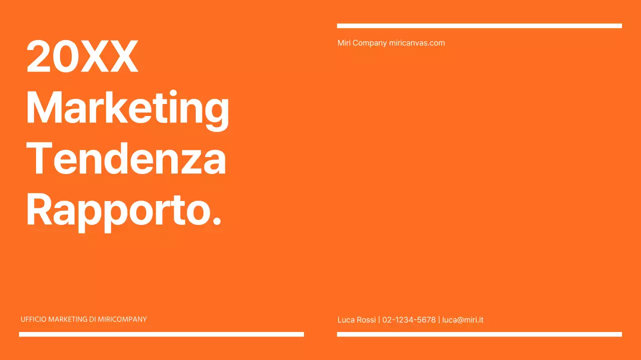 Rapporto sulle tendenze del marketing moderno in arancione
