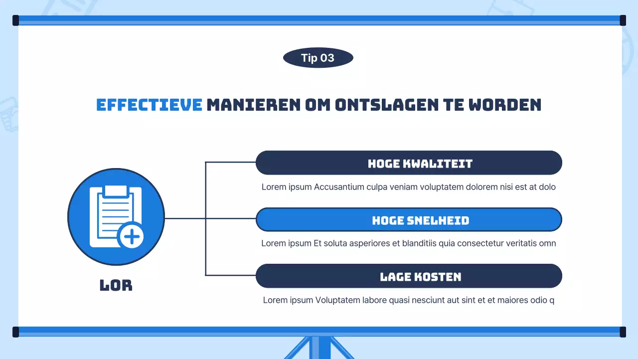 Trendy opleidingsmateriaal voor nieuwe werknemers met een lichtblauwe achtergrond