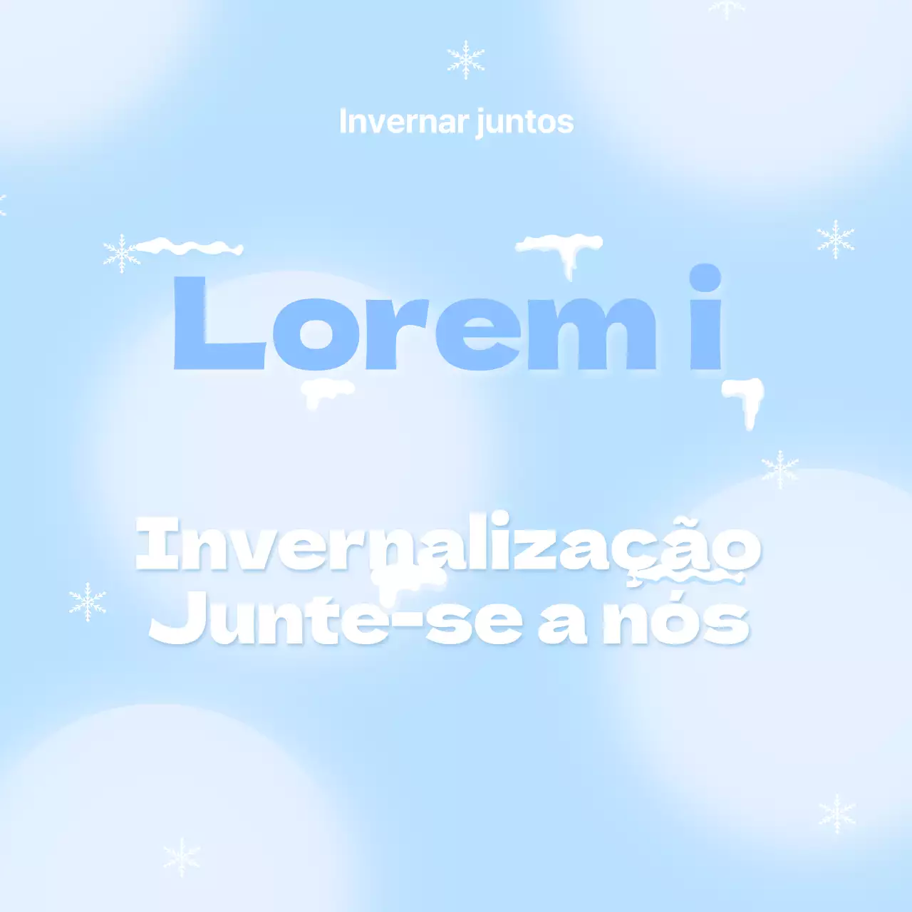 Um posto de invernia minimalista e básico em azul claro e branco