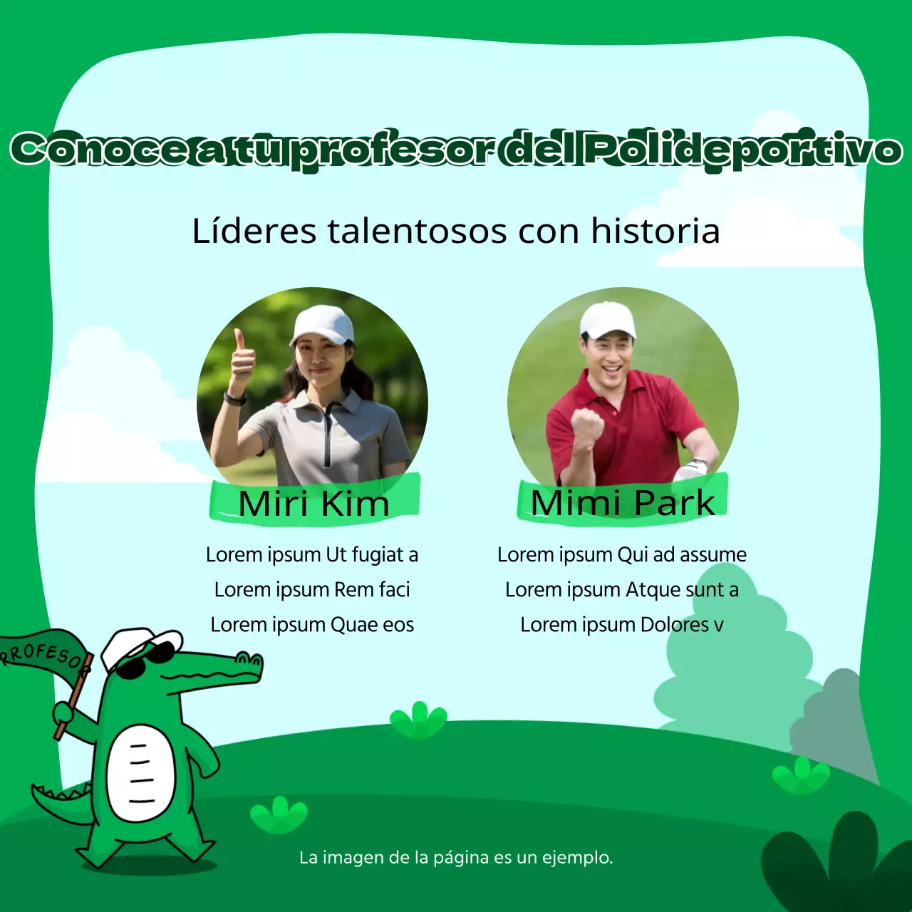  Kitschy anuncio de reclutamiento de club deportivo en verde y azul claro