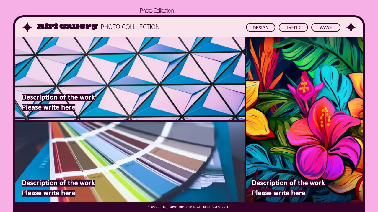 핑크 트렌디 디자인 뉴스레터 프리젠테이션