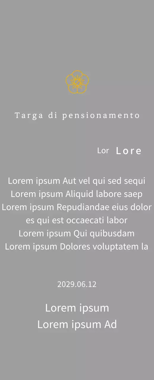 Targa di ringraziamento del concetto di inserzione di Line Flower