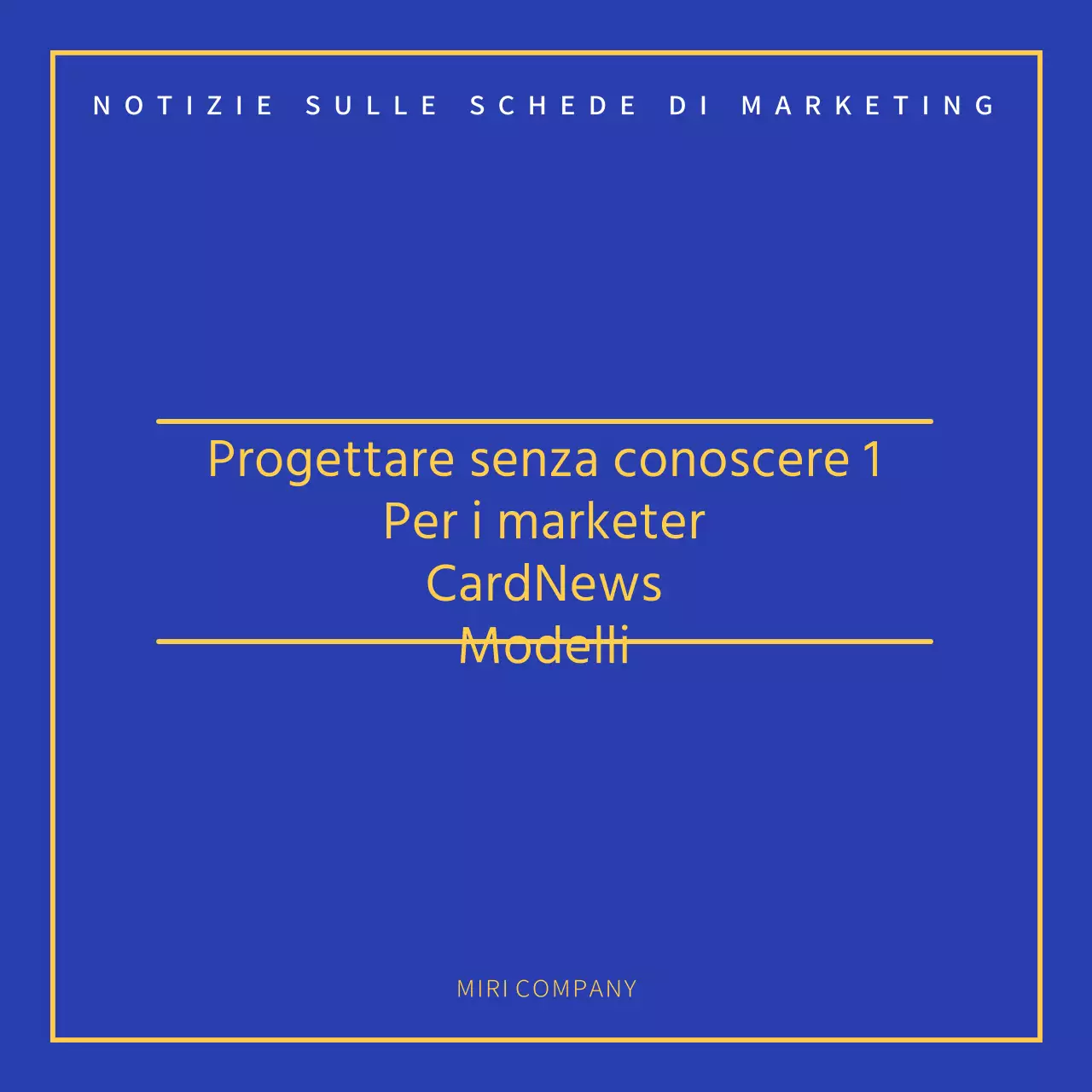 Un semplice annuncio di guida al marketing in blu e giallo