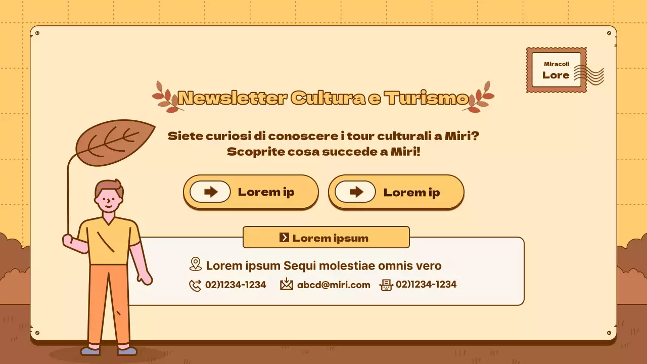 Una semplice guida turistica culturale gialla e marrone