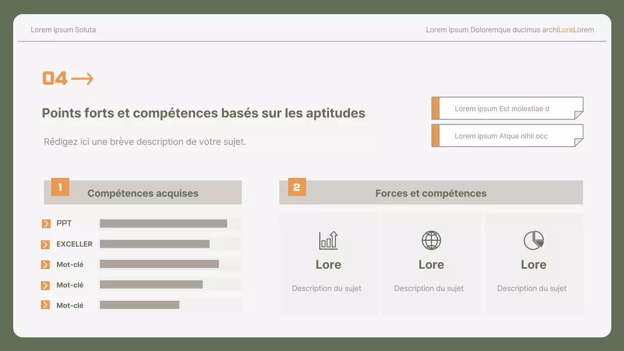 Lettre de motivation simple pour un poste de débutant dans une entreprise, en kaki et jaune