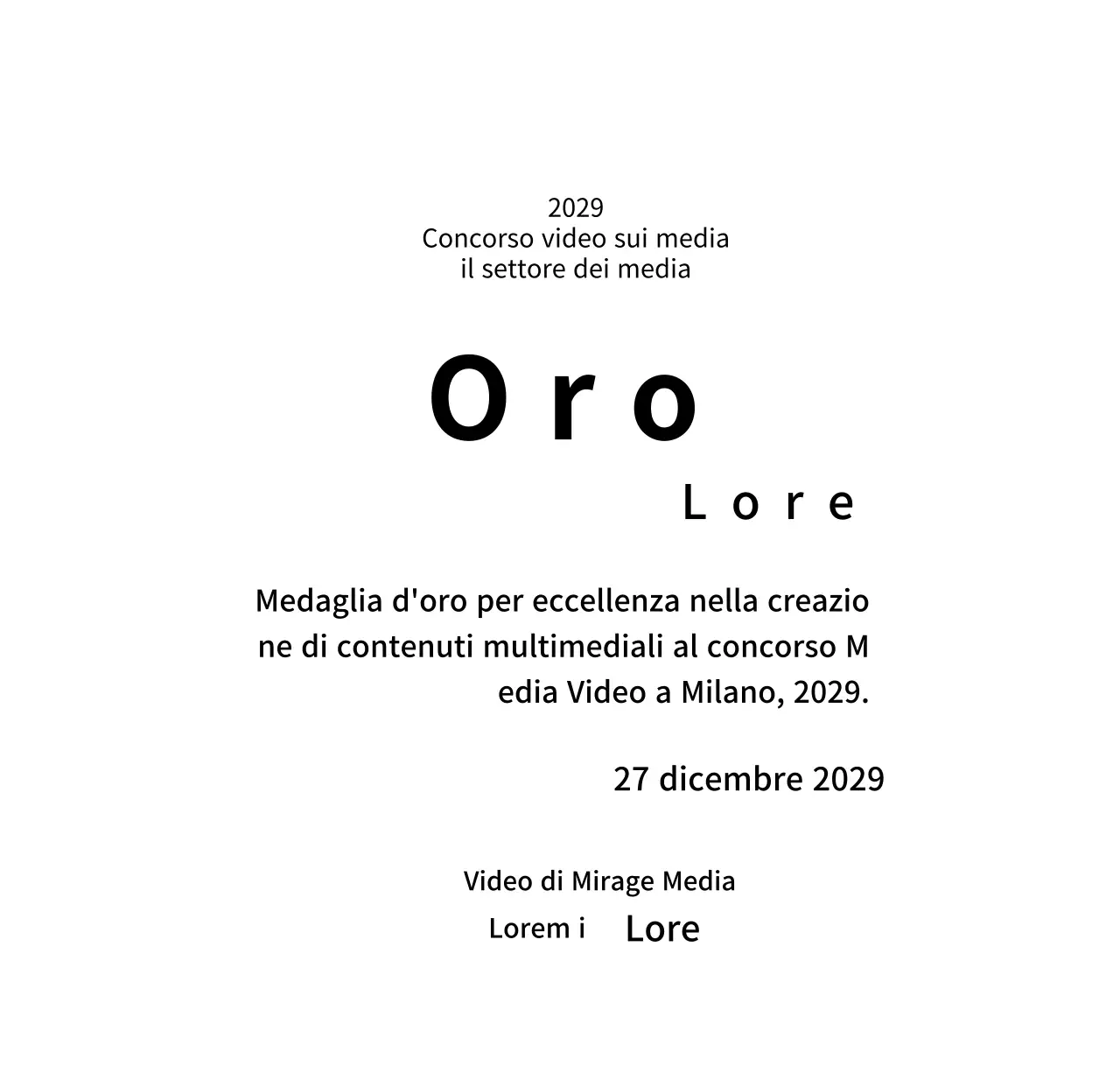 Targhe vincenti per un concetto di premio di concorso pulito